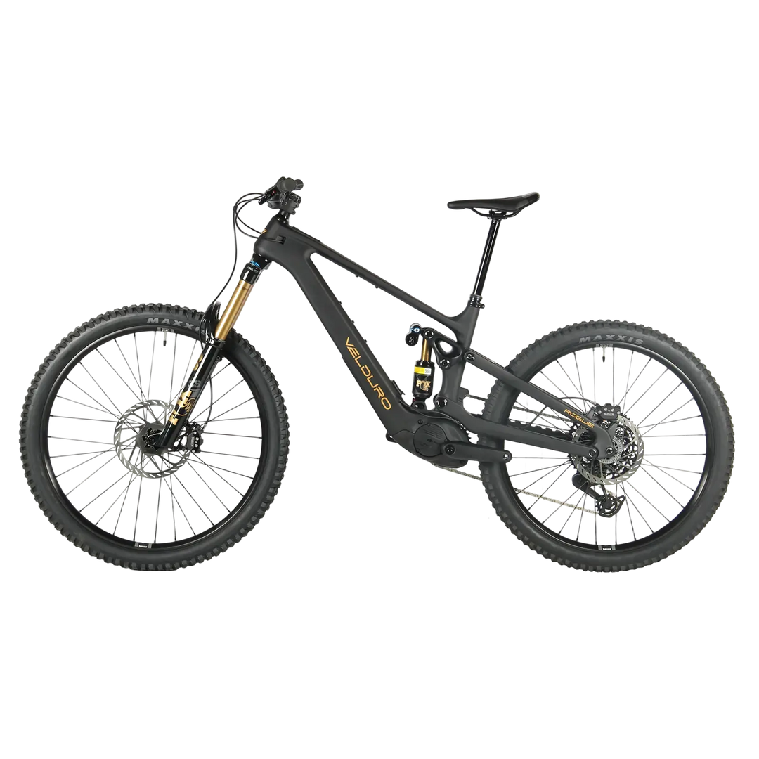 Velduro Rogue R mid-pivot, i-track patented, full carbon e-MTB powered by the&nbsp;DJI Avinox drive system
